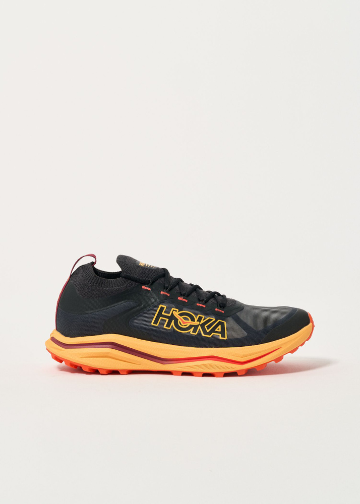 HOKA Zinal 2 Trail Running Shoes - Black/Sherbet - UK 9.5