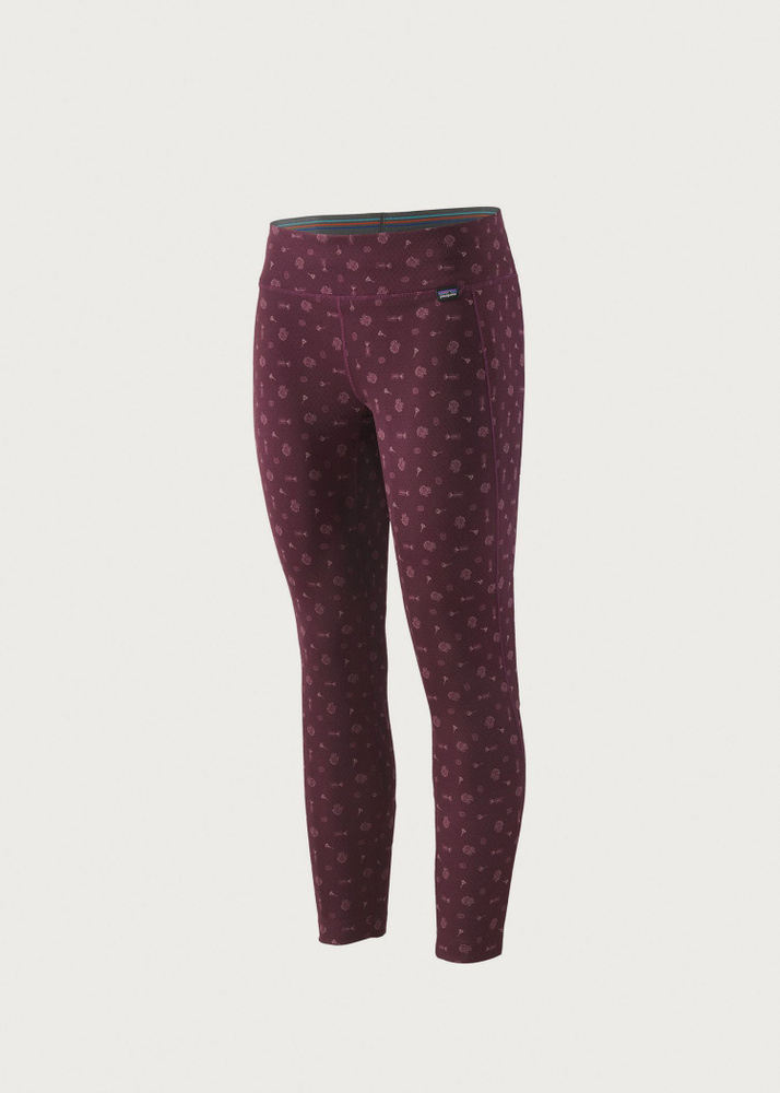 Patagonia Capilene Midweight Tights – Fire Floral: Night Plum – S