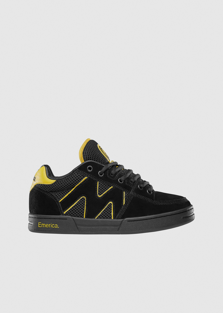 Emerica Og-1 Skate Shoes - Black/Yellow - UK 9.5