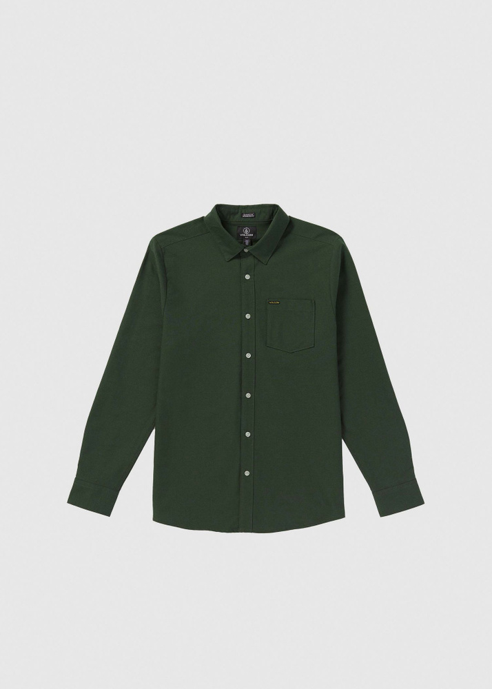 Volcom Veeco Oxford Long Sleeve Shirt - Dark Forest - L