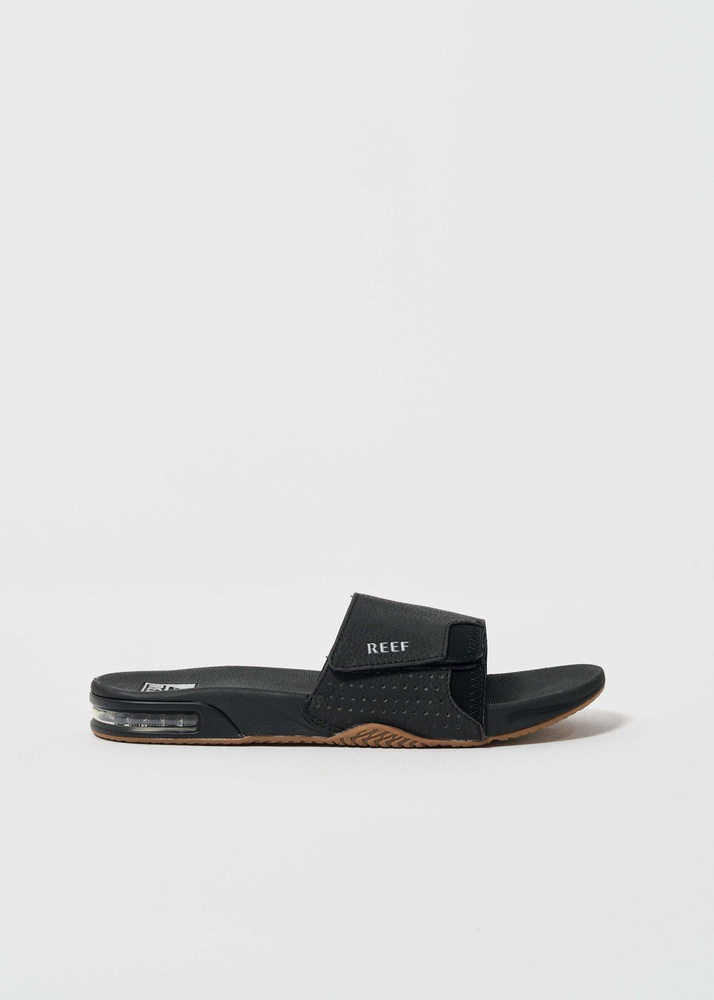 Reef Fanning Slide Sandals – Black/Silver – UK 10