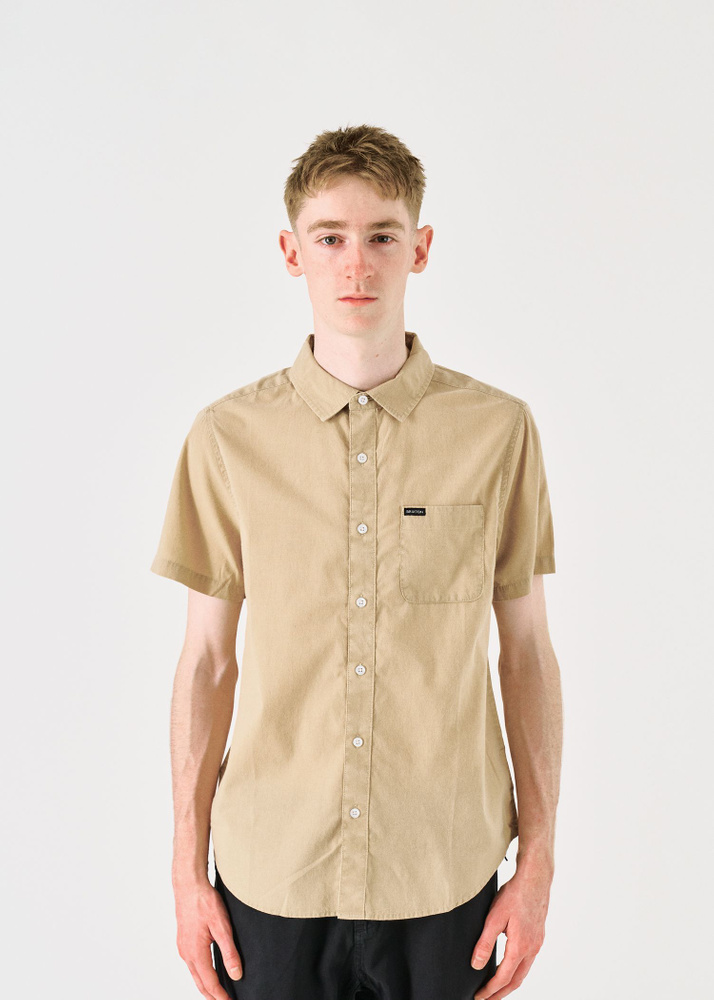 Brixton Charter Sol Wash Woven Shirt - Oat Milk Sol Wash - L