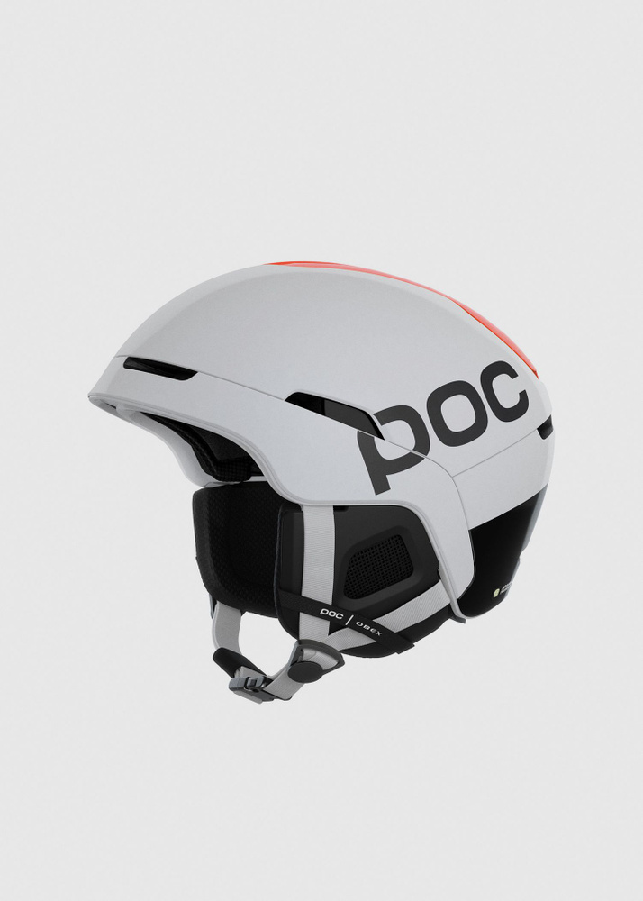 POC Obex BC MIPS Helmet - Hydrogen White/Fluorescent Orange Avip - XL