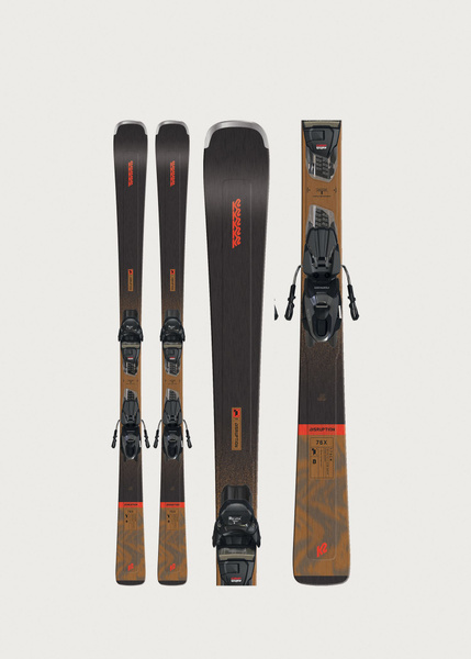K2 Disruption 76X Skis + M3 19 Compact Quikclik Bindings