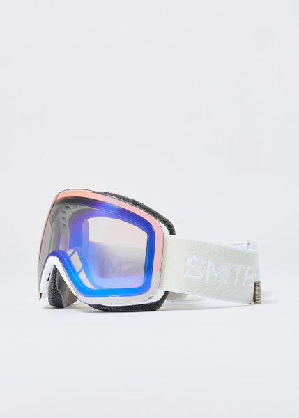 blue snowboard ski helmet white frame goggles Snow Goggle Range Padding around the nose is optimised for a better fit on people with a lower nose bridge Smith Skyline White Vapor /