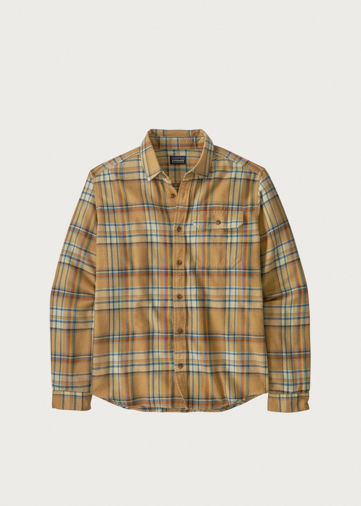 Patagonia Long Sleeved LW Fjord Flannel Shirt – Daybream/Beeswax Tan – S