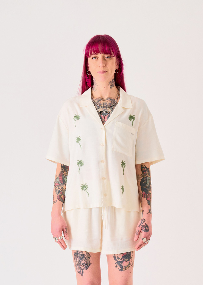Volcom Sun Stunner Shirt - Bone - M