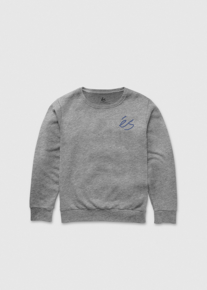 Es Mini Script Crewneck - Grey/Lavendar - S