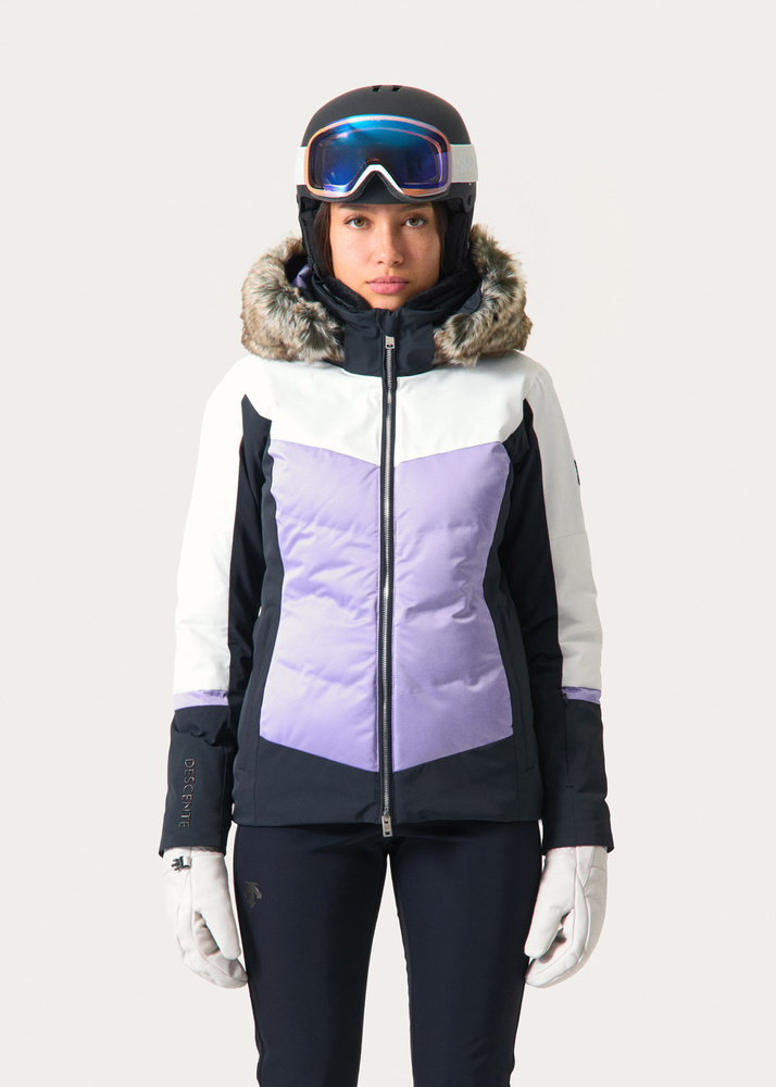 Descente Iris FF Jacket – White/Purple – 10